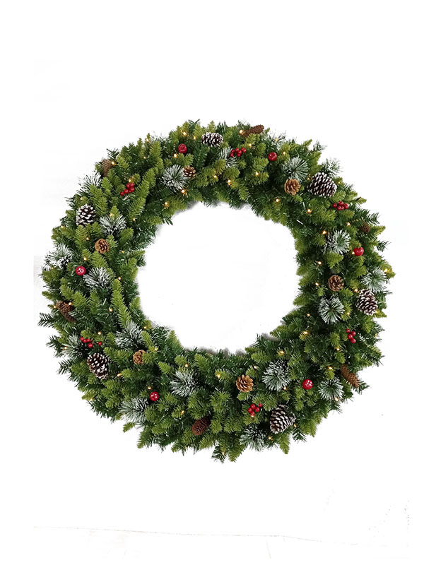 Weihnachtskranz mit reichhaltiger Tannenzapfendekoration-WD21120