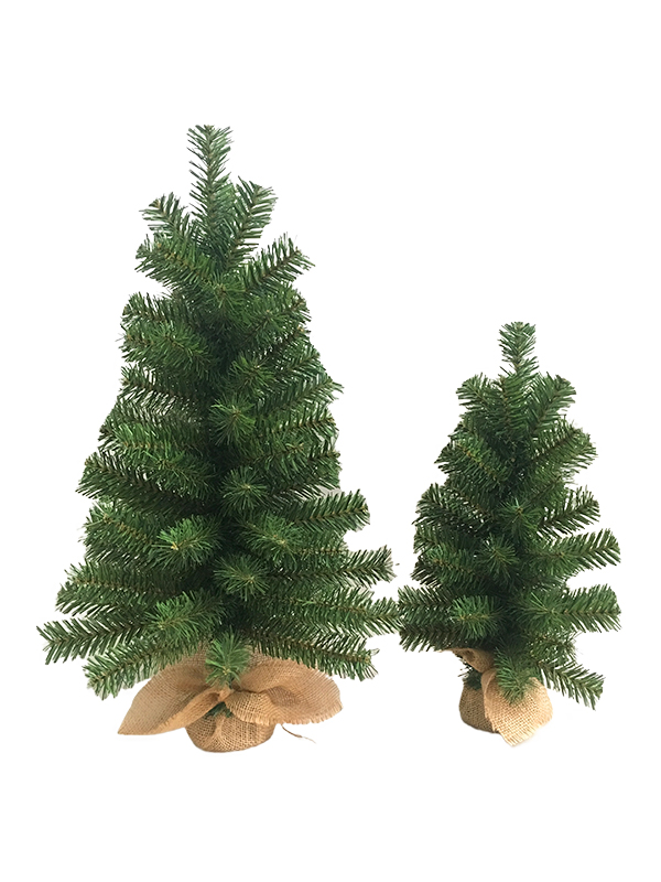 PVC-Serie – 60 cm Leinensack-Fußtisch-Weihnachtsbaum