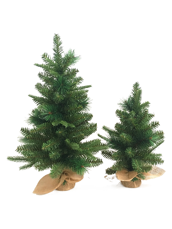 PVC PE Pine Needle Series Weihnachtsbaum-40CM Leinenbeutelfuß