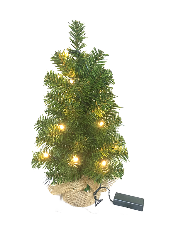 PVC-Serie – 40 cm Leinensack-Fußtisch-Weihnachtsbaum
