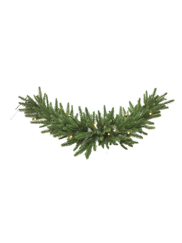 PE-Serie – 90 cm gebogene Weihnachtsgirlande aus Rattan